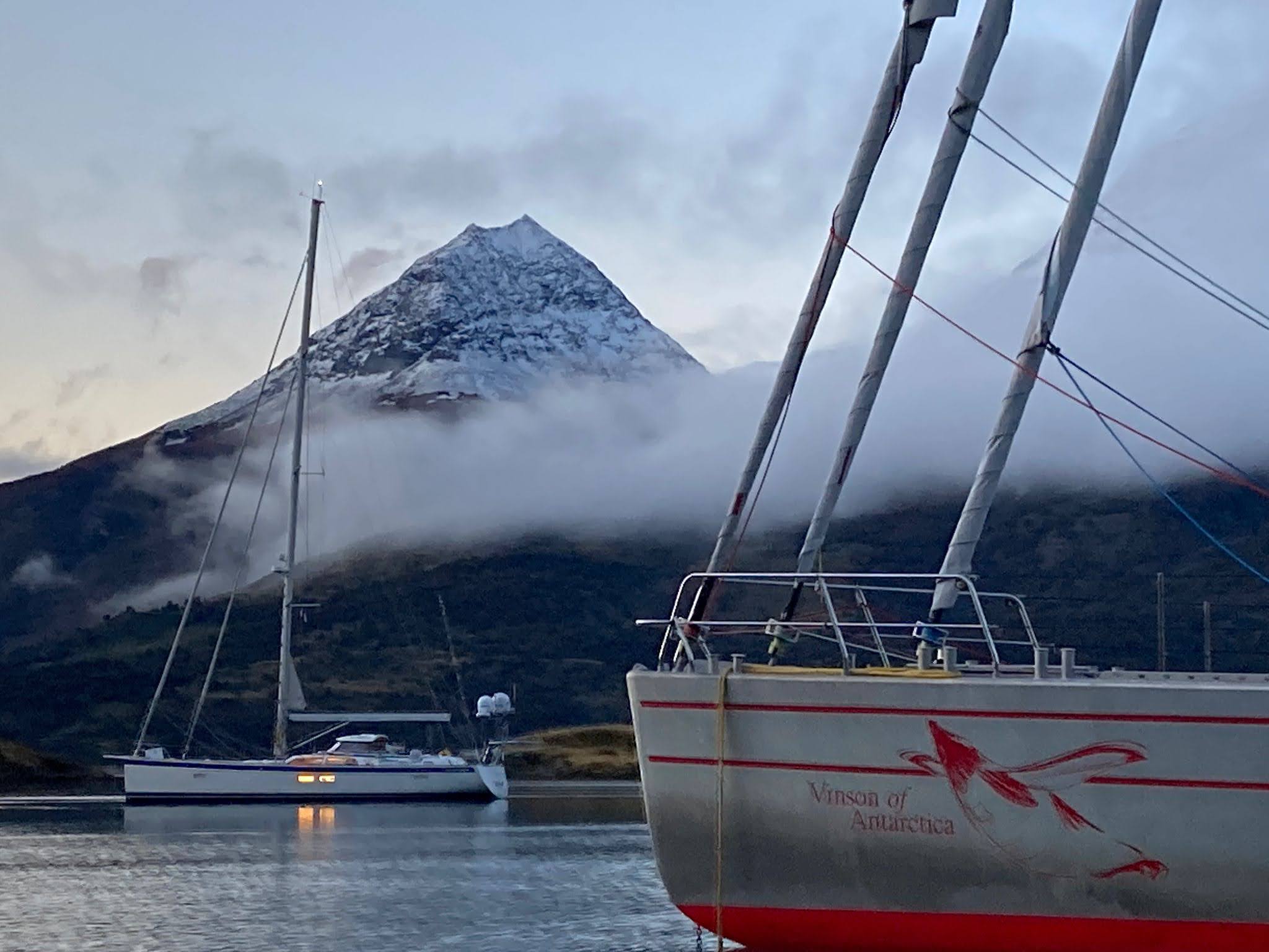Yacht in Patagonian waters